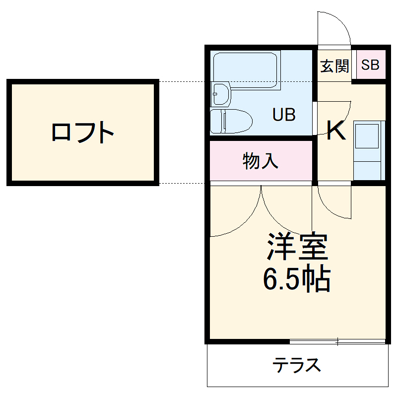 アルシャイン緑・105号室の間取り