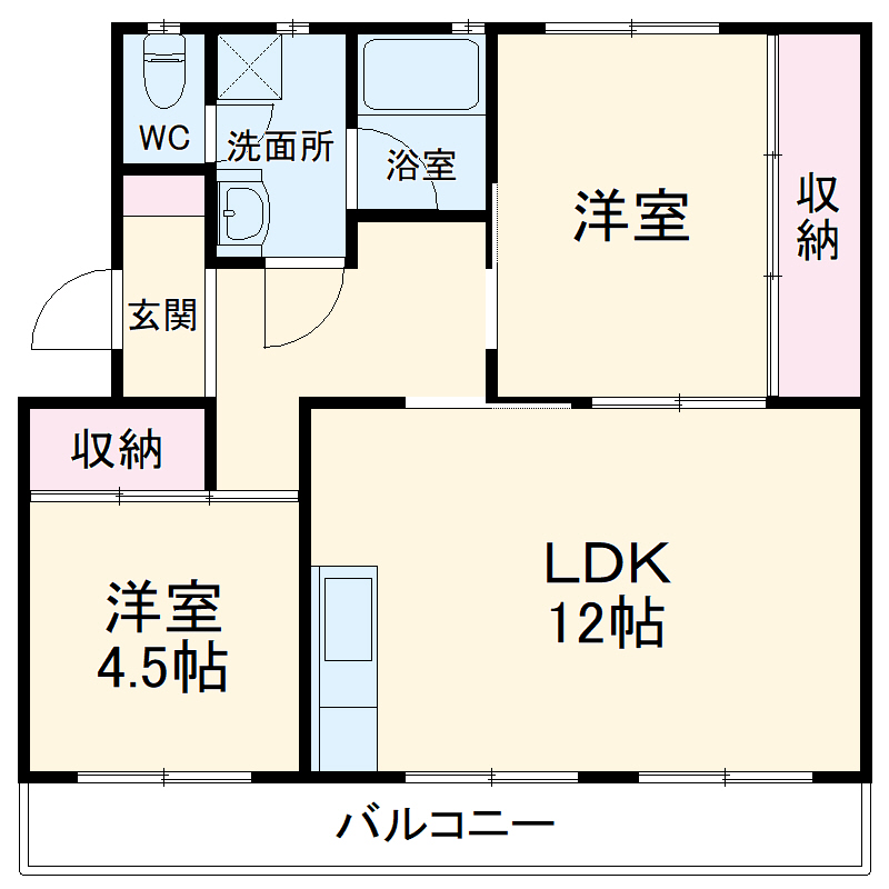 セントポーリア蜆塚の間取り