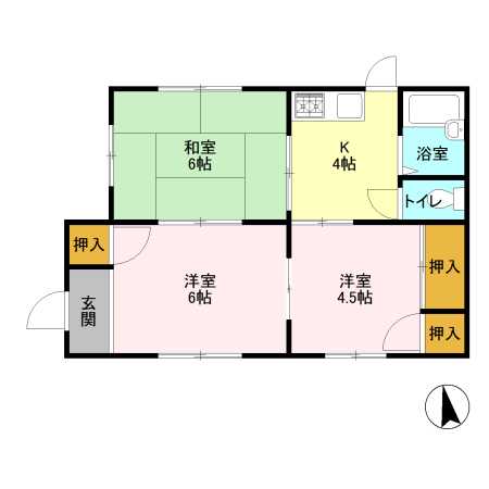 須長邸貸家 Cの間取り