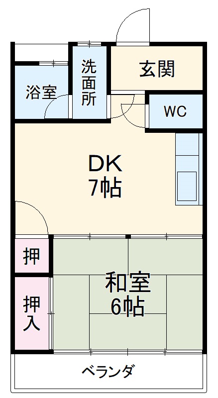 シャトル西野の間取り