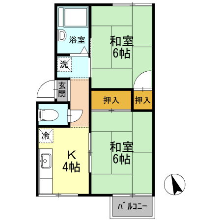 コーポ福村の間取り
