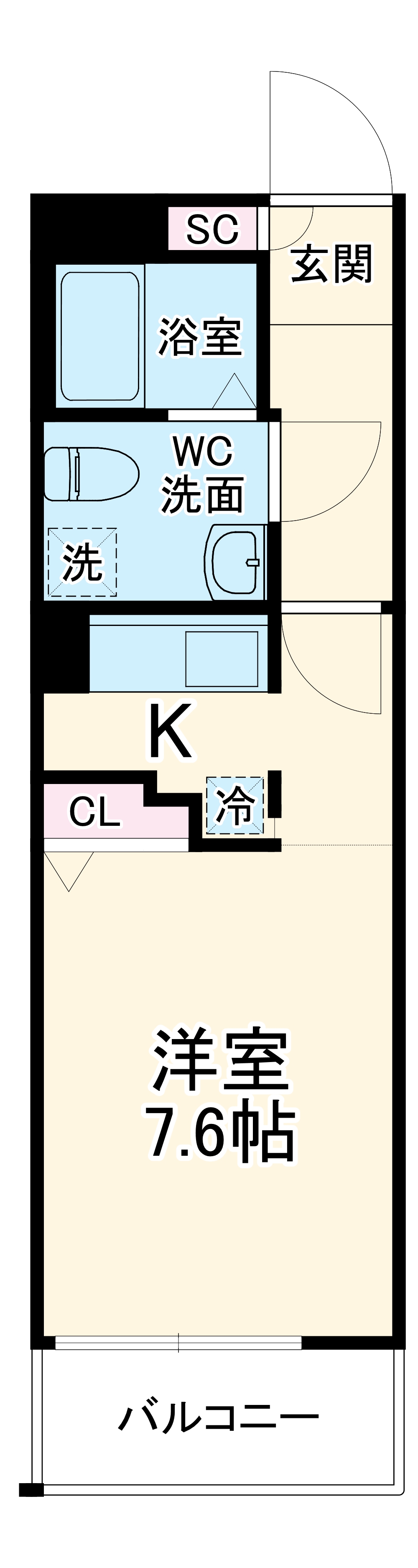 JOYCUBE三ツ沢の間取り