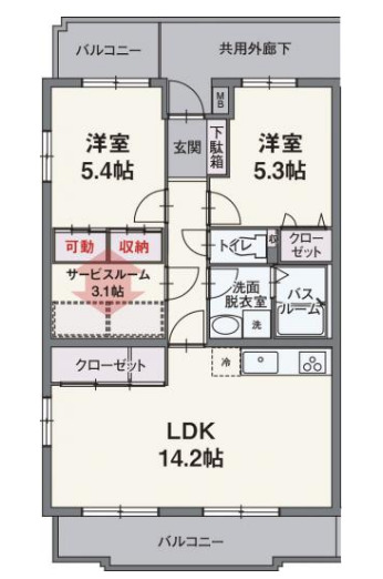シェーナーヴァルトの間取り