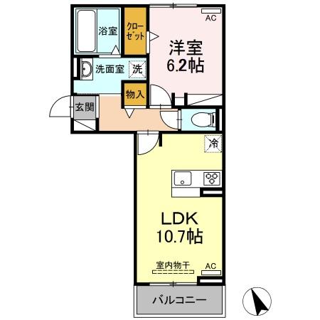 今泉ハイツBの間取り