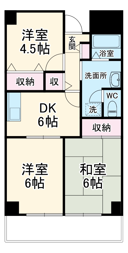 トップアイランドコーポの間取り