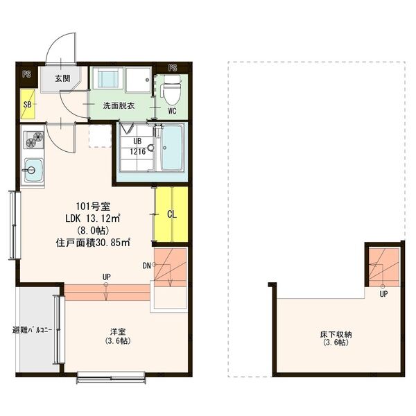 エスパシオ烏森の間取り