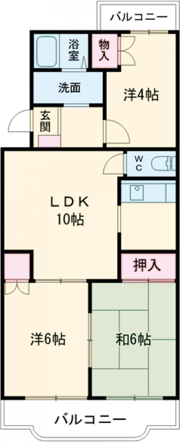 ベルドメールの間取り