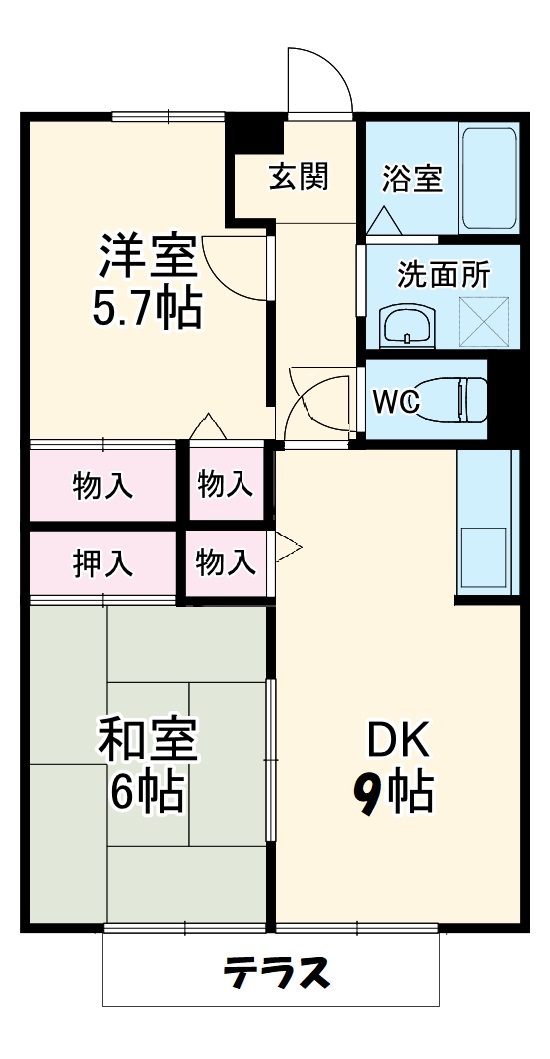 ビーライン いなばの間取り