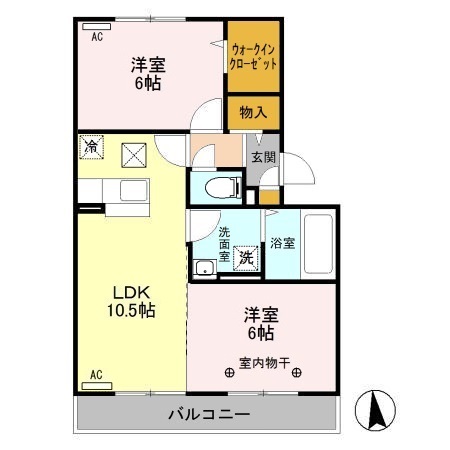 レーブ中泉の間取り