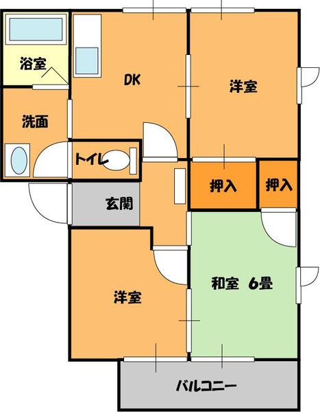 レジデンス21 Bの間取り