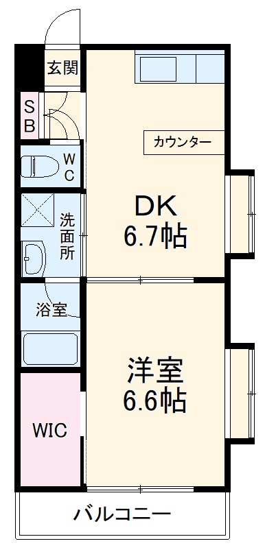 アーサクラスト横浜の間取り