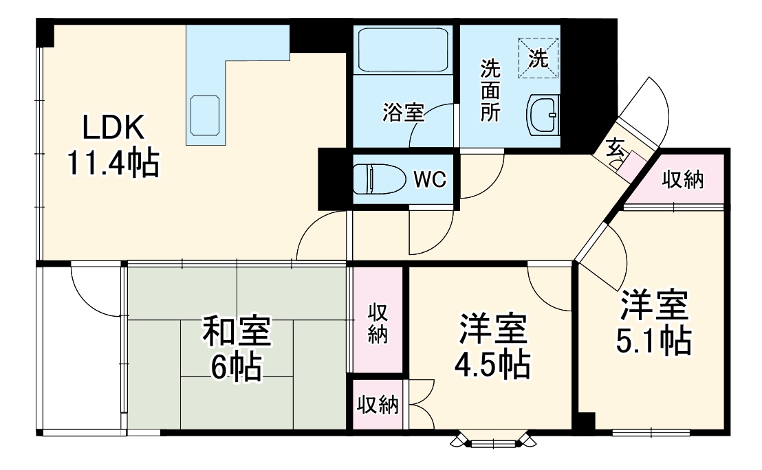90ninety-3行田の間取り