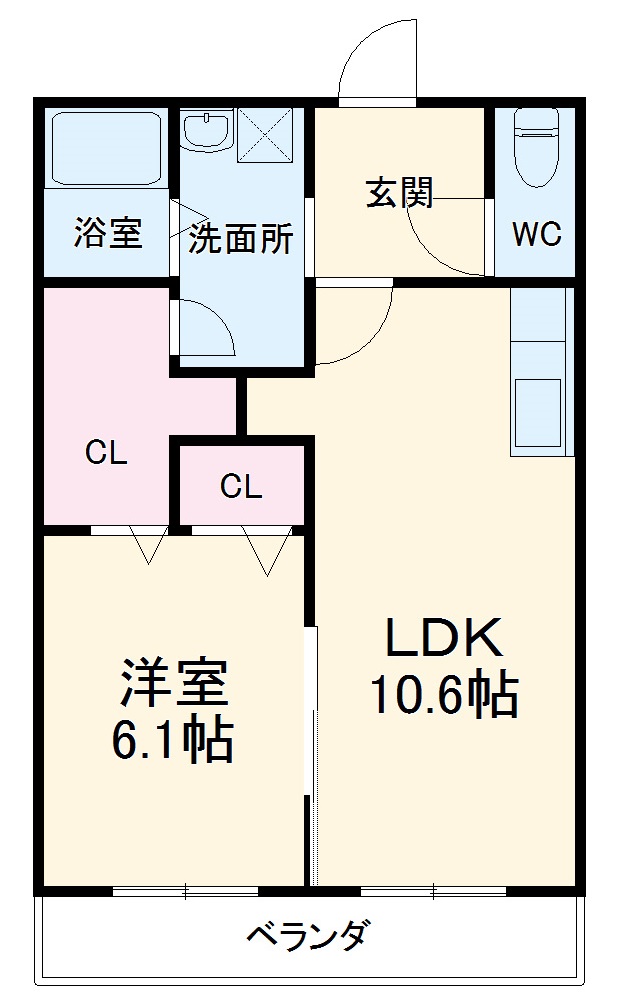 スカイハイム河原南の間取り