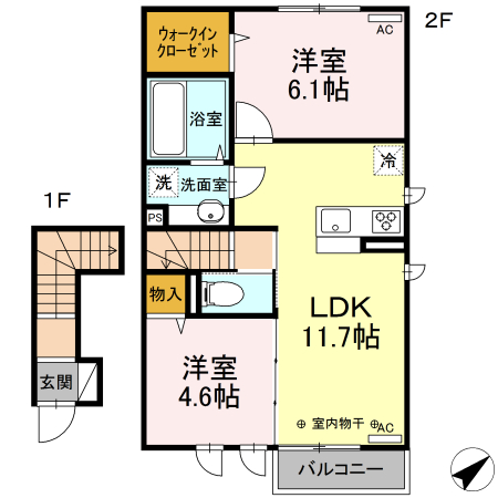 プチフルールの間取り