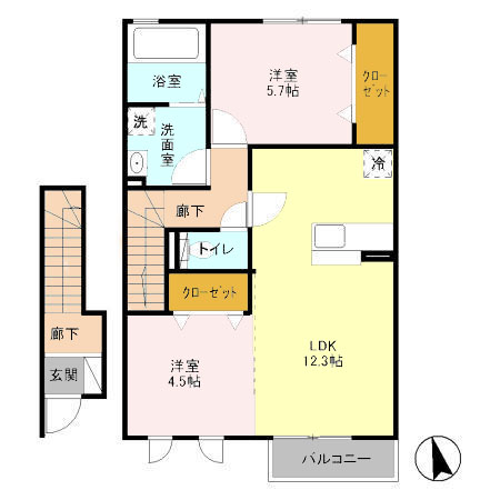 Maison de 府中 Bの間取り