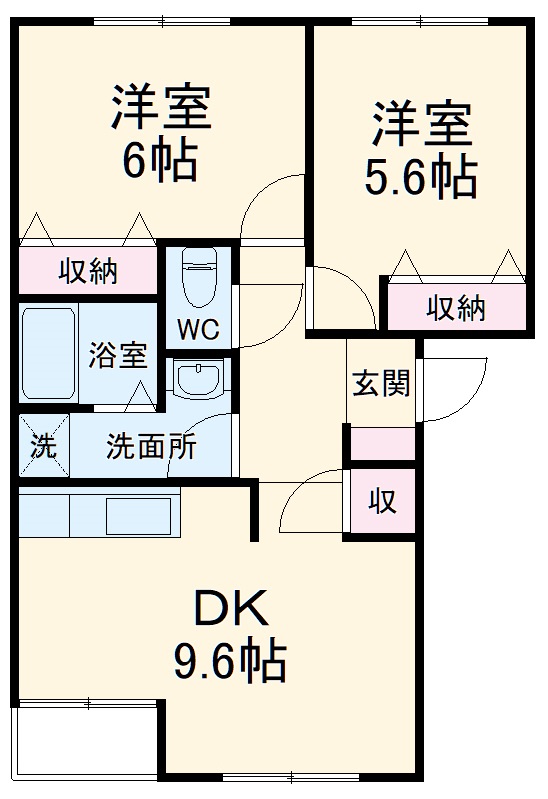 カレンナタウン・Aの間取り