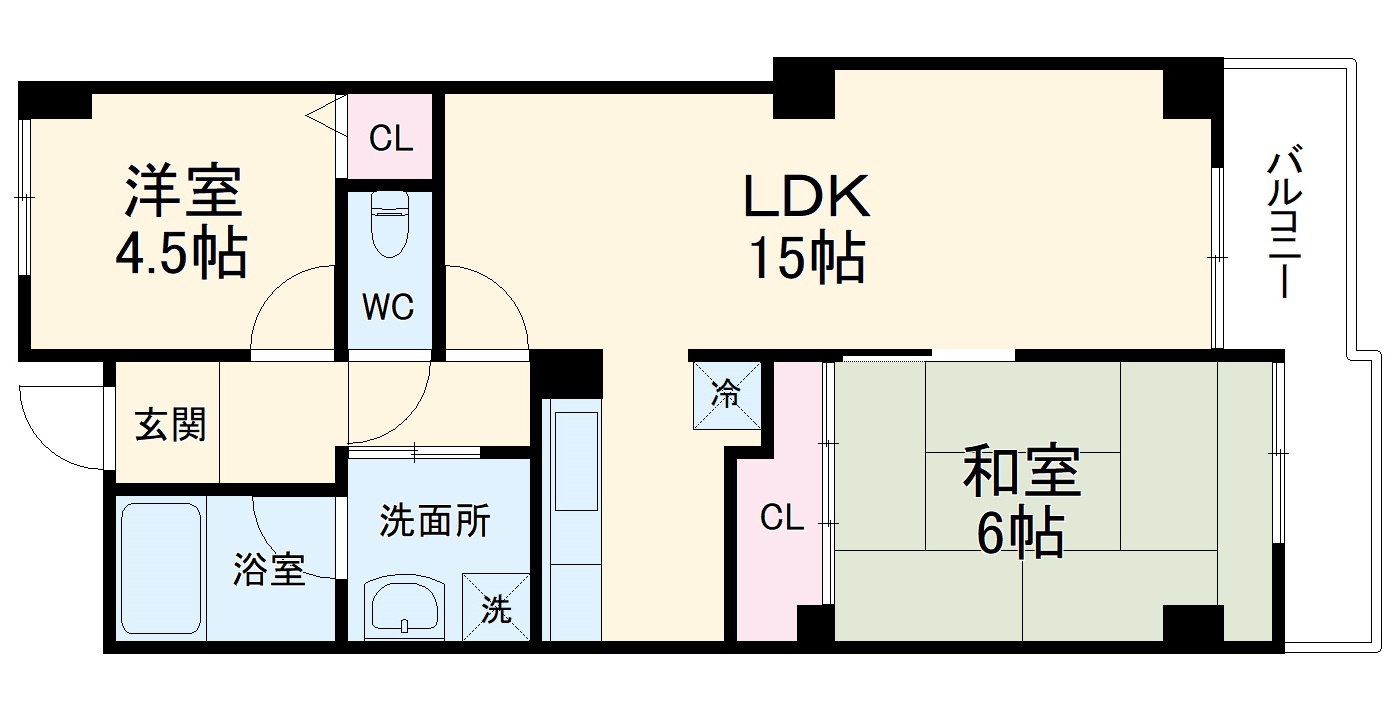 リブレ待兼山の間取り