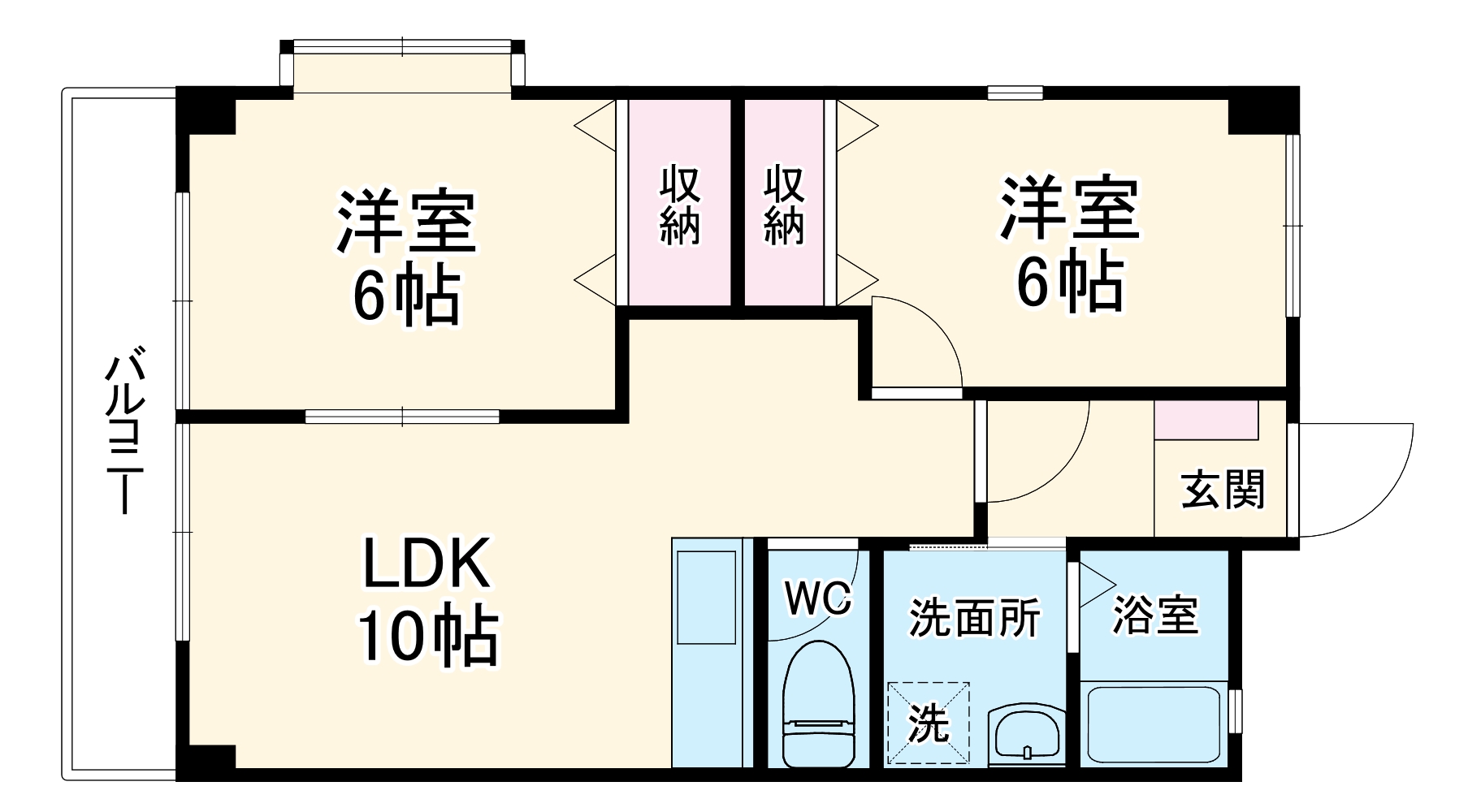 サンライズふたがわの間取り
