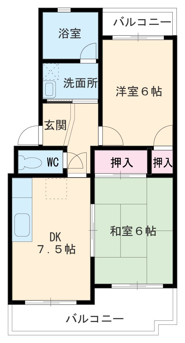松栄マンションの間取り