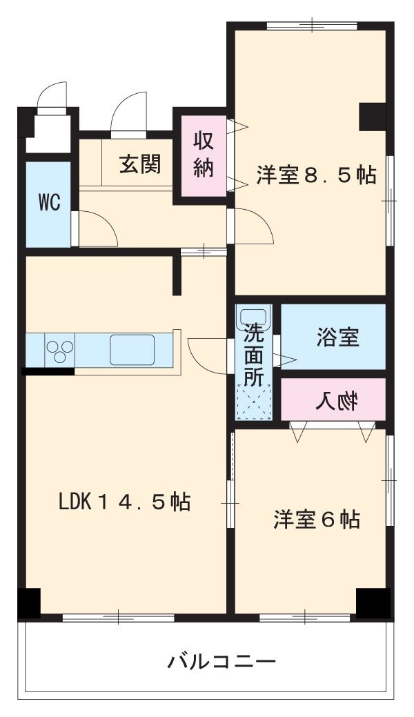 ドリームコートの間取り