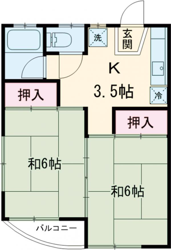 菊地アパートの間取り