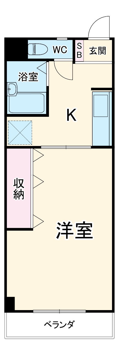花中町の完工年月（1987年9月）築の賃貸マンションの間取り