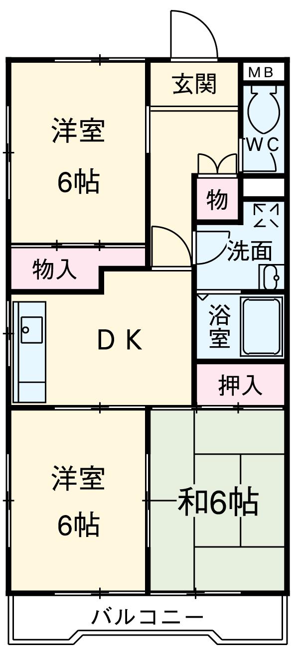 THコーポ大堀の間取り
