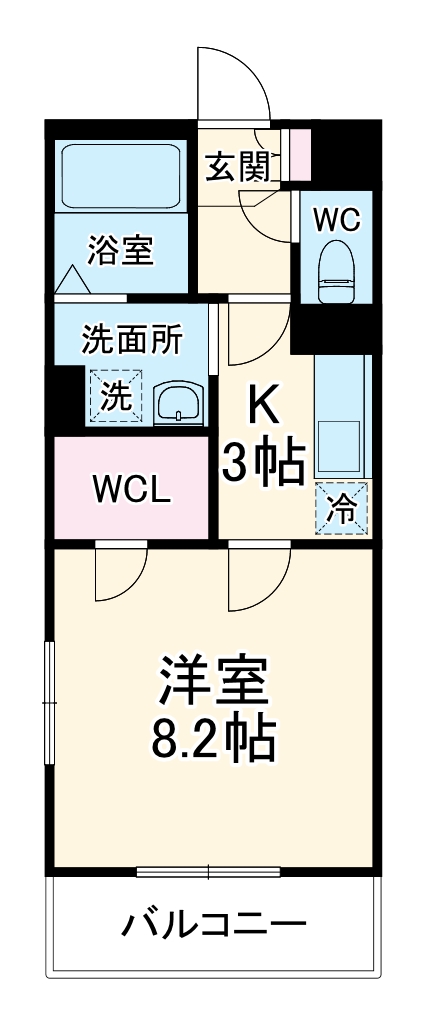 アパルトマン ドゥ ルミエールの間取り