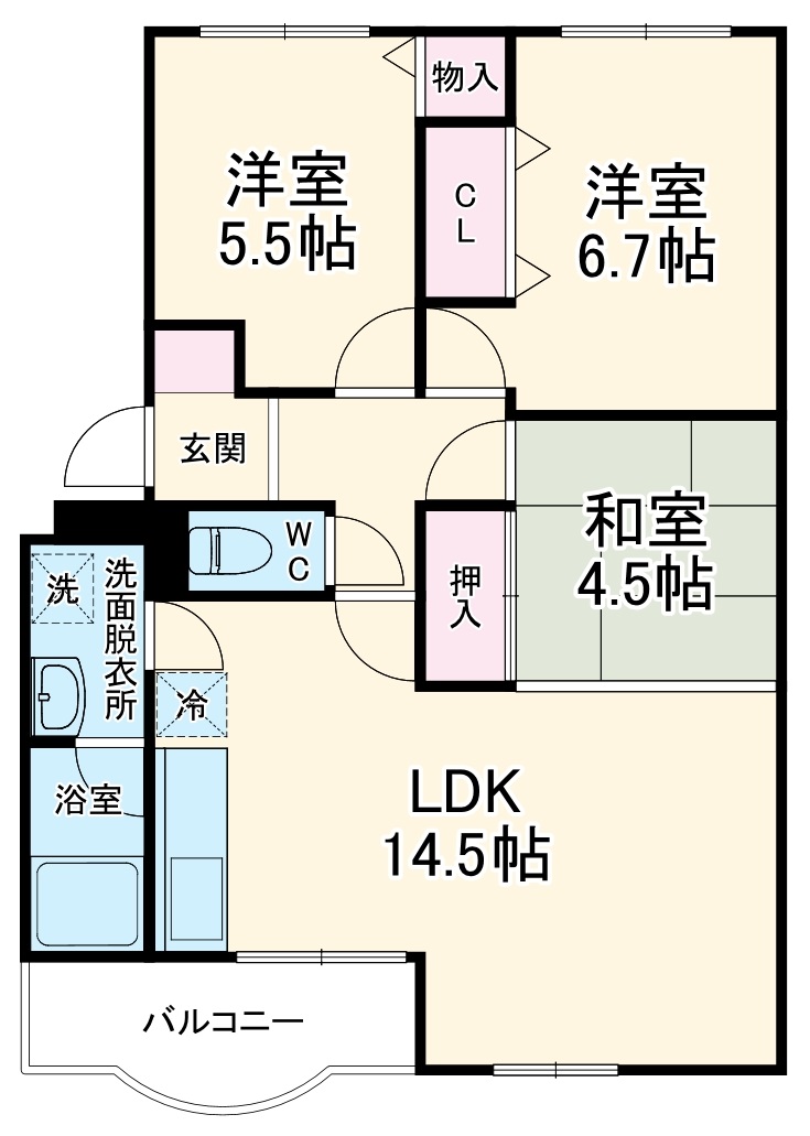 イーフラッツネオの間取り