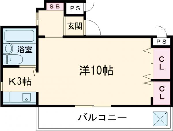 シャルム三原の間取り