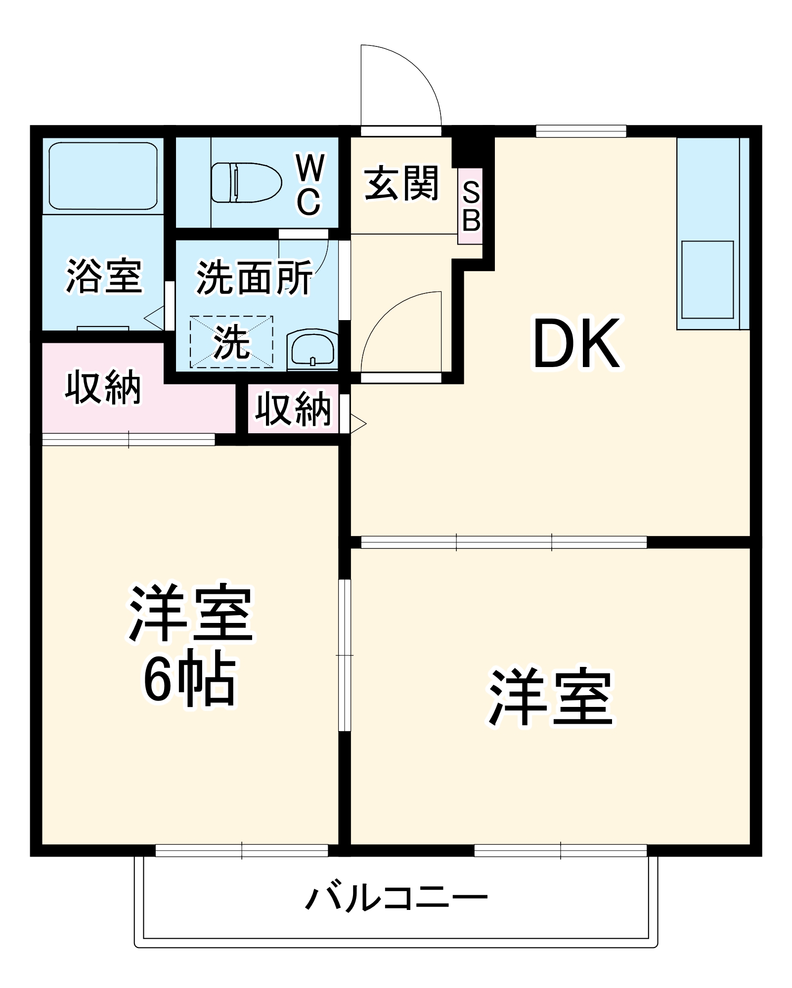 廣美ハイツの間取り