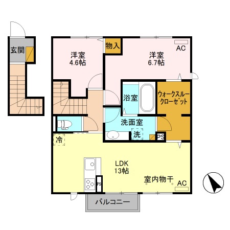 カーネリアン Bの間取り