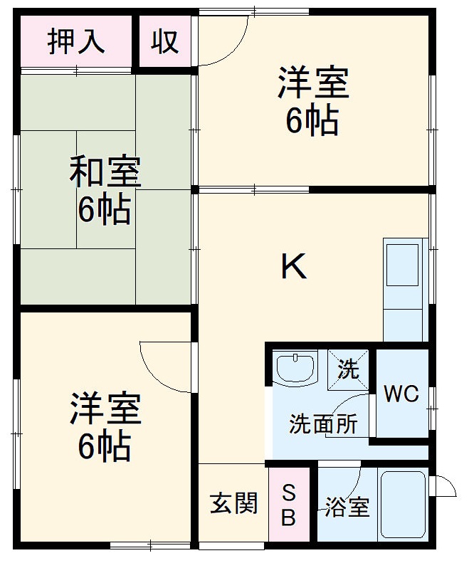 山田貸家 C棟の間取り