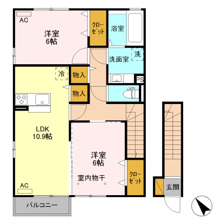 パークサイド21 Fの間取り