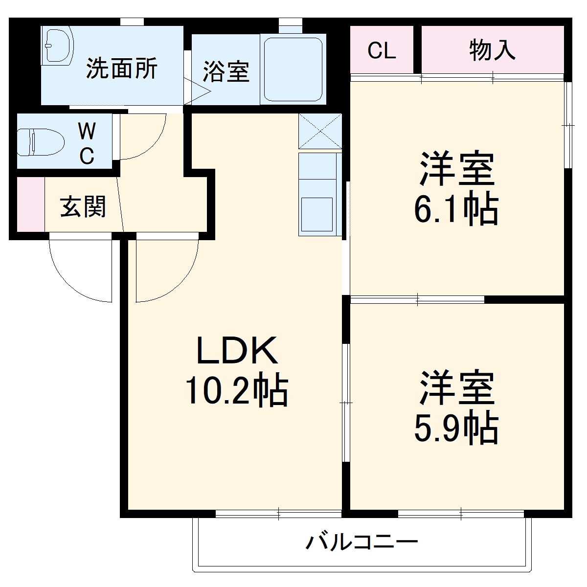 コーポはしもとⅡの間取り
