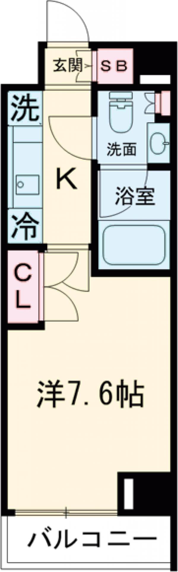 クレストコートTS吾妻橋の間取り