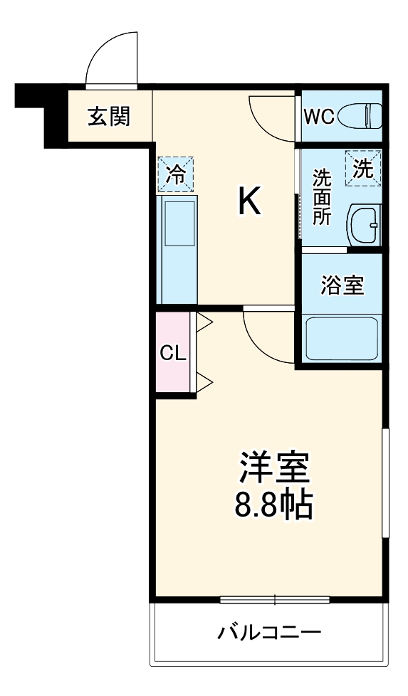 フジパレス服部本町Ⅱ番館の間取り
