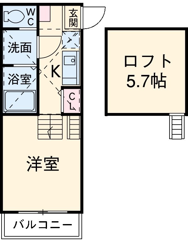 K Flatの間取り