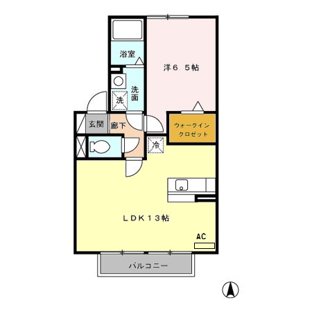 セジュールきよし Aの間取り