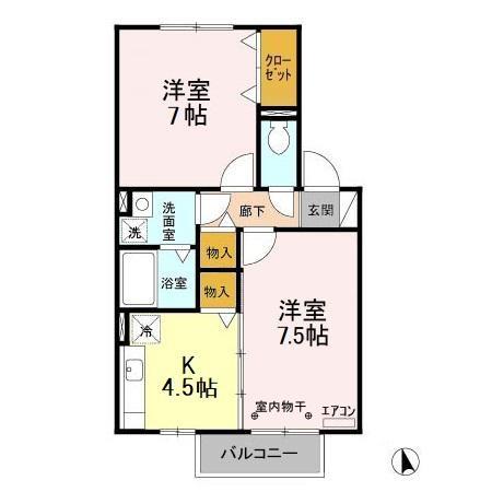 おゆみ野ドリームマウンテン Bの間取り