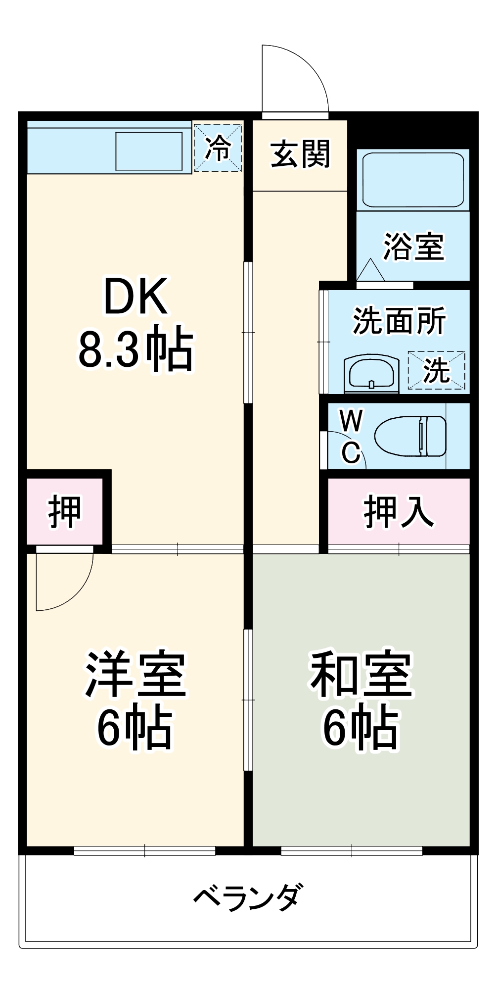 聖和ハウス北野の間取り
