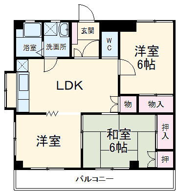 マンション城山の間取り