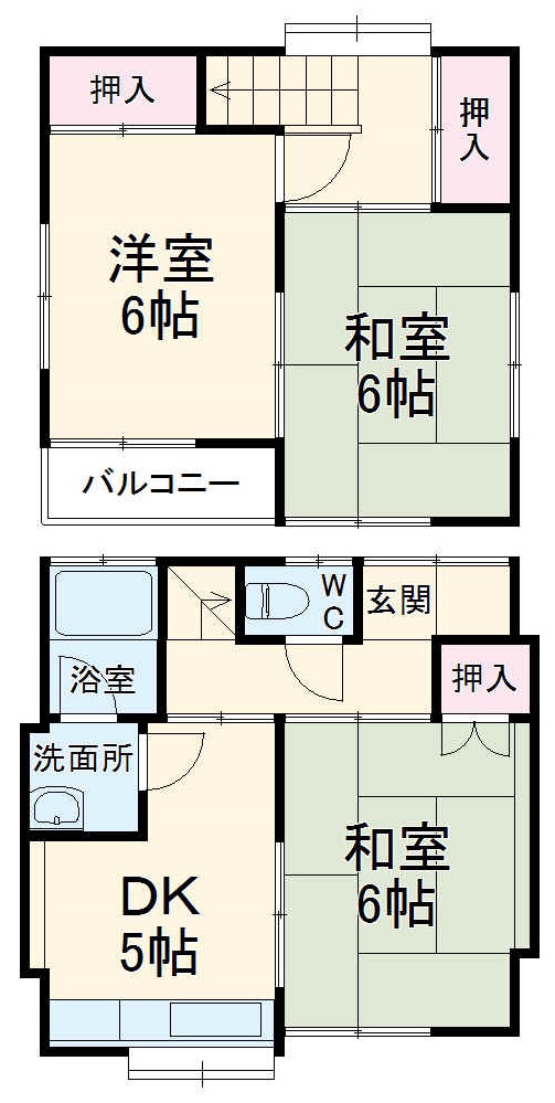 朝霞市溝沼三丁目貸家の間取り