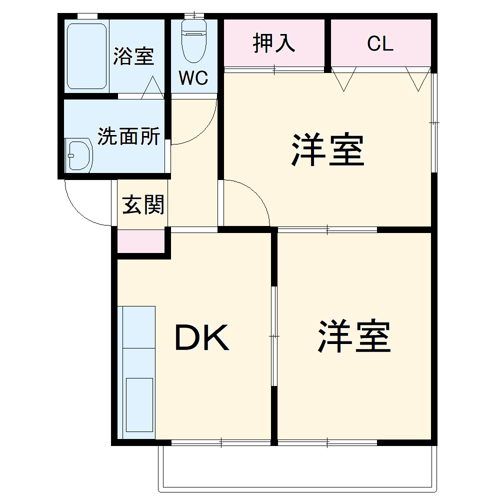 ハイツボヌールの間取り