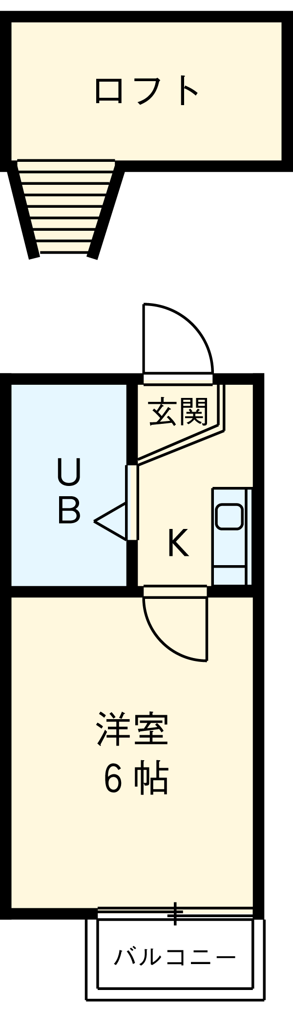 城前ハイツ Bの間取り