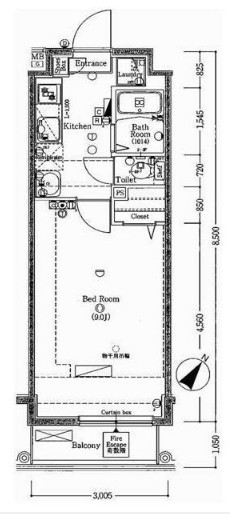 ＡＸＡＳ－ＡＺＥＳＴ王子・702号室の間取り