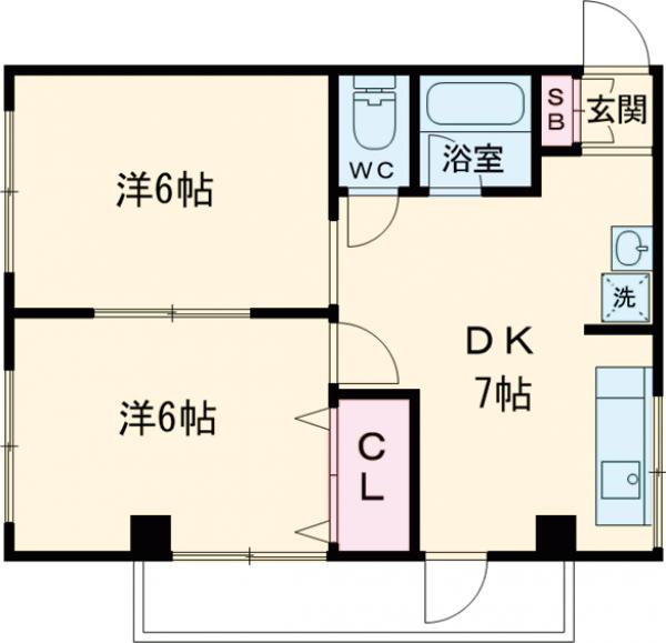 西亀有エコハイツの間取り