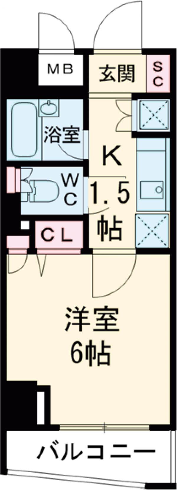 KDXレジデンス早稲田鶴巻の間取り
