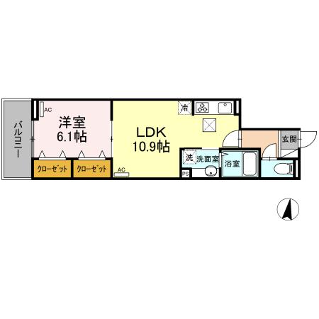 アンジュール大谷口の間取り