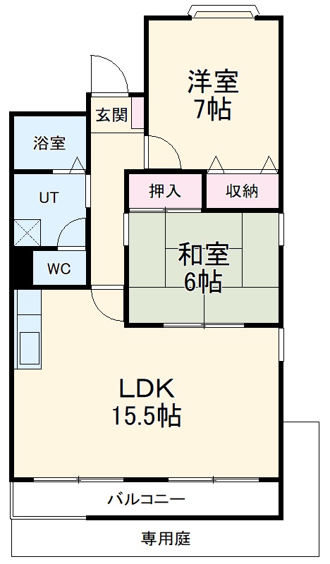 ベルズ有松Bの間取り